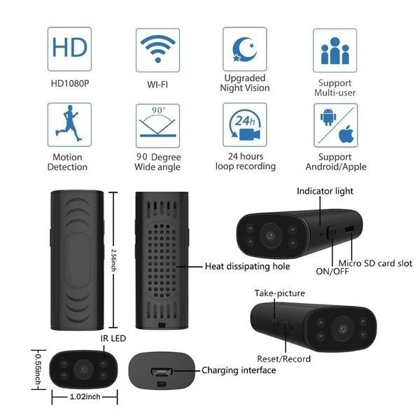 מצלמת אבטחה Wi-Fi עם התראה מיידית